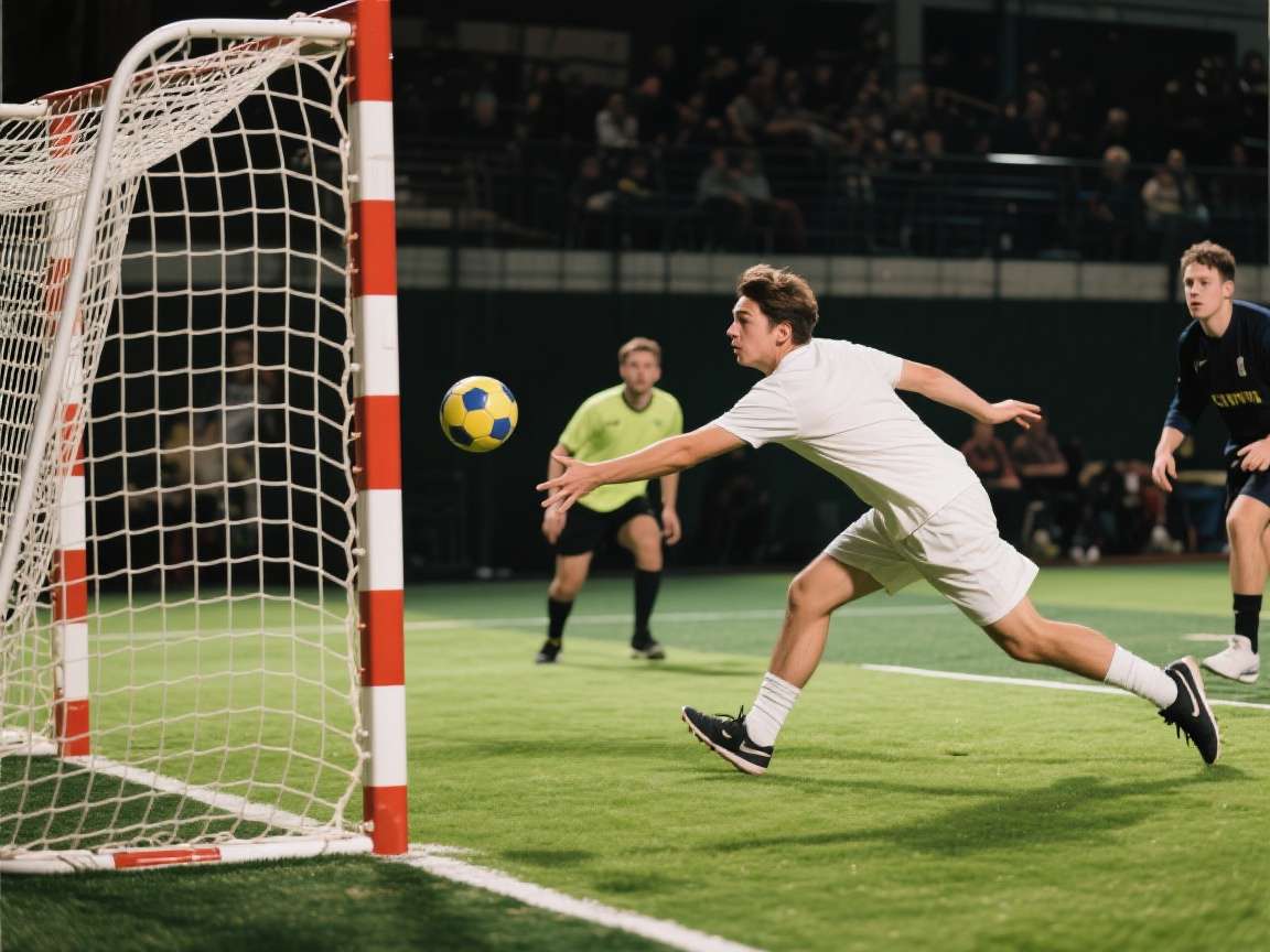 Cricket Handball Fusion India scoring action Cricket Handball Fusion India gameplay showing a player throwing the ball towards the goal